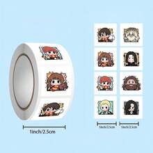 300pcs Harry Potter Chibi Character Decorative Sticker Roll, Handmade Stickers, Suitable For Journals, Scrapbooks And Magic Theme Decoration, Stationery Decoration, Perfect Collection Gift For Harry Potter Fans. (Random Styles) - Multicolor - View 3
