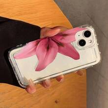 Handyhülle: 1 Transparente Schutzhülle mit Lilienmuster, stoßfest, mit präzisen Aussparungen, Rundumschutz für iPhone6/7/8/X/11/12/13/14/15/16 Pro/16 Pro Max/16 Plus. Dies ist ein perfektes Geschenk für Ihre beste Freundin, Familie oder Partner. - transparente - Ver 5