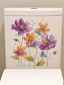 1pc Small Colorful Floral Flower Wall Decor Sticker, Removable Room Decoration Sticker For Bedroom, Living Room, Entryway - 1PC - View 3