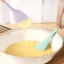 4pcs/1pc Cream Scraper Silicone Material Mayonnaise Small Scraper, Butter Scraper Baking Tool, Silicone Scraper, Heat-Resistant Non-Stick Small Scraper, Easy To Clean, Suitable For Home, Restaurant, Dessert Shop, Kitchen Baking Tool Set - Multicolor - View 4