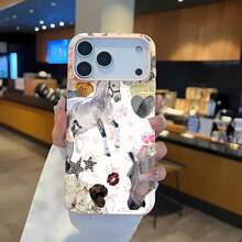 Funda para teléfono con diseño de gafas de sol de panda, compatible con fundas para teléfonos , Apple, VIVO, OPPO, , ,  y Honor. Fabricada en TPU, protege eficazmente tu teléfono de golpes y caídas. - Rosa - Ver 2