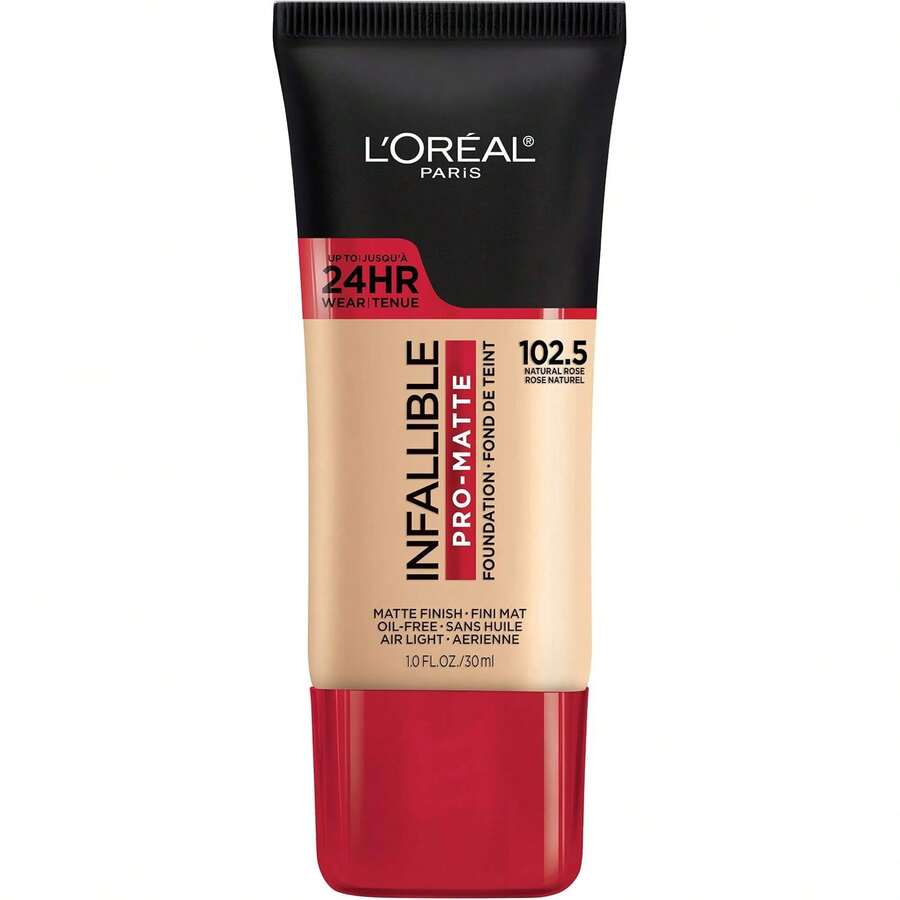 L'Oreal Cosmetics Makeup Infallible Pro-Matte Liquid Longwear Foundation, Natural Rose, 1 Fl Oz Variant 27 - Natural Rose - View 1