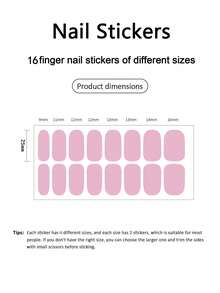 Dopamine Nail Sticker Set, 6 Styles 96pcs Summer Wearable Nails, Pink Macaron Self-Adhesive Nail Stickers, Y2K Gothic Style Glitter Full Coverage Nail Decals, Suitable For Short And Long Nails, Women Girls DIY Salon Nail Art Holiday Party Vacation Graduation Gift Nail Supplies - Multicolor - View 8