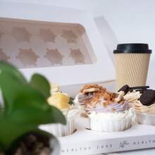 6pcs/1pc Cupcake Boxes,9.4x6.1x3.14 Inches 6 Count Cupcake Box,White Cupcake Containers With Clear Window And Six Treat Holder,Pastry And Cookie Boxes,Bakery Boxes - 6 Pills - View 6