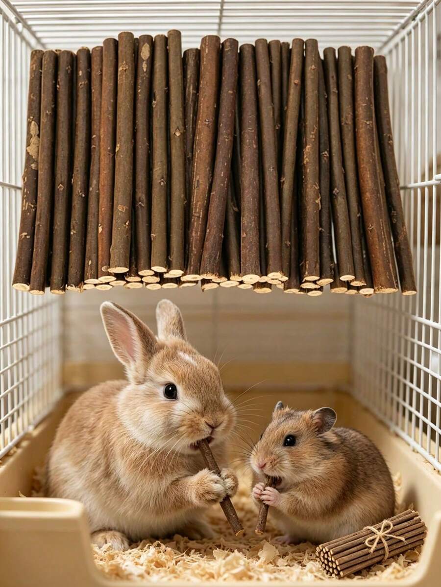 Happy Pet Chewing & Grinding Stick, Suitable For Rabbits, Guinea Pigs And Hamsters - Small Pet Interactive Chewing Toy, Pet Holiday Gift, Birthday Gift - View 1