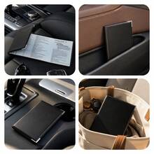 4-Fold Car Document Holder With 2 Pcs Options, PVC Lined Pockets Vehicle Registration Organizer, Lightweight Travel Wallet For Driving License, Passport, Insurance Cards & Papers - Brown - View 7