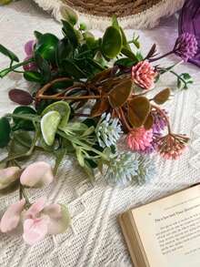 50/20pcs 11-14cm Random Mixed Color Artificial Eucalyptus Leaves, Terrarium Miniature Garden Decoration, Room Decor, Tabletop Decoration, Photography Props, DIY Floral Arrangement, Christmas Party, Gift Box Decoration, Wedding Wreath Making, Wall Decor - Multicolor - View 9
