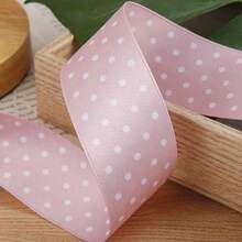 Double-Sided Printed Polka Dot Shiny Satin Ribbon DIY Bow Hair Accessories Clothing Shoes Hats Gift Box Flower Decoration Ribbon - Multicolor - View 20