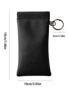 1pc Soft PU Double Layer Glasses Case Glasses Storage Bag, Convenient For Daily Carry, Squeeze Top Leather Glasses Case, Minimalist Solid Color Diamond Pattern Scratch-Resistant Glasses Storage Bag, Glasses Accessories, Reading Glasses, Nearsighted Glasses, Astigmatism Glasses Storage Bag, Back To School Backpack Travel Essential, Beach Summer Vacation Travel Accessories Travel Bag Vacation Holiday School Supplies Glasses Women, Auto-Closing Glasses Glasses Bag Snap Portable Storage Bag Inner Lining Lipstick Makeup Bag Leather Glasses Bag, Glasses Storage Bag - Multicolor - View 11