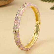 14K Gold Plated Fashionable Casual Versatile Commute Vintage Colorful Bracelet For Women - Yellow Gold - View 36