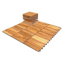 [Free Shipping] 27 Pieces Acacia Wood Interlocking Patio Deck Tile-XY332704 - FXCWQVB6OA5H90 - View 5