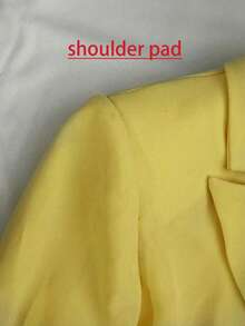 Women's Fashion Polyester Long Sleeve Colorblock Lace Blazer Dress With Belt, All-Season Wear, Regular Length - Yellow - View 6