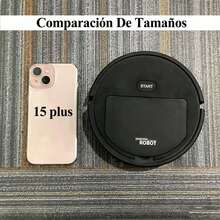 Aspiradora Inteligente y Fregona Combo, Diseño Delgado y Silencioso, Adecuado para Pelos de Mascotas, Suelos Duros & Limpieza Diaria, Mopa Automática Direccional - Negro - Ver 6