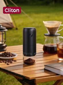 CLITON Penggiling Kopi Elektrik Eksternal yang Dapat Diatur 90°, Mata Pisau Keramik untuk Bubuk Merata, Pendamping Kopi Mini untuk Pojok Kopi Rumah, Penggiling Biji Kopi Portabel untuk Perjalanan dan Berkemah, Pengisian Daya Tipe-C dengan Indikator Baterai, Kontrol Satu Sentuhan, Hadiah Liburan - MultiWarna - View 11