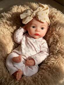 18 Inch Meadow Reborn Baby Girl Full Silicone Doll, Open Mouth, Collector Grade, Perfect Christmas And Birthday Gift (Anatomically Correct) - Reborn Doll - View 3