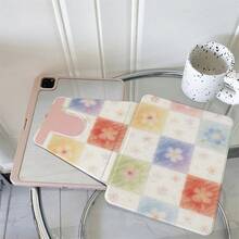 1件 360°可旋轉平板保護殼，多角度觀看書本式支架，相容 iPad A16 2025、Galaxy Tab S9 FE/S8 Plus/S7/S10、Pad、Matepad、Pad、Honor Pad、Xiaoxin Pad - 彩色 - 查看 2