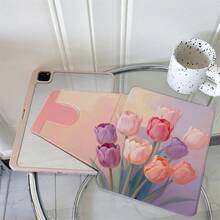 1個書本式支架保護平板電腦保護殼，相容 A16 2025、 Galaxy Tab S9 FE/S8 Plus/S7/S10、Oppo Pad、 Matepad、Vivo Pad、Honor Pad、 Xiaoxin Pad - 彩色 - 查看 2