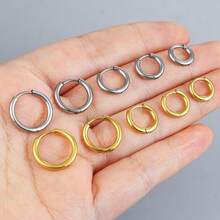 2Pcs ASTM F136 Titanium 20G Earrings Piercing Ear Cartilage Daith Helix Simple Thin Circle Ear Buckle Body Jewelry - 1805 - View 4