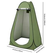 Privacy Tent With Foldable Bathroom, Shower, And Changing Room - Green - View 7