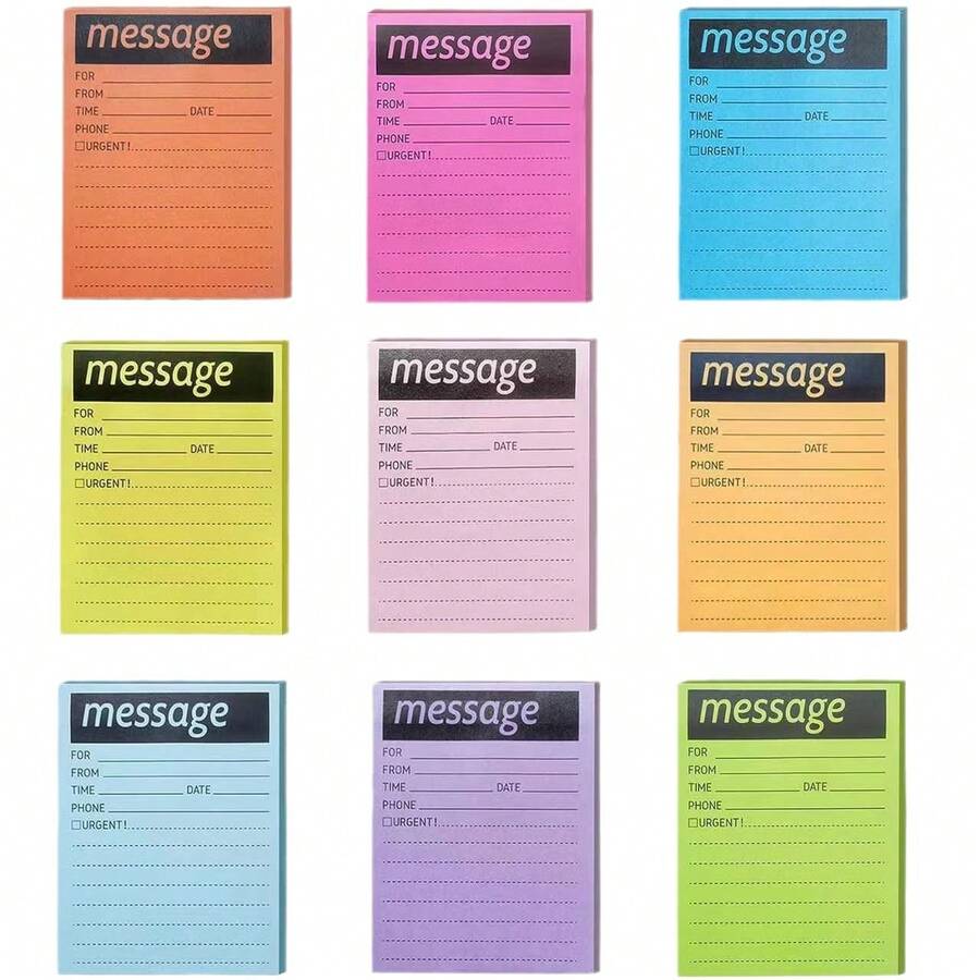 9/4/2pcs/1pc Office Message Template Sticky Notes Pads,Pre-Printed Message Memo Slips,Workplace Call Taking,Desk Reminder & Internal Office Communication,Back To School,Graduation,Birthday & Coworker Gift,Receptionists & Administrative Assistants - one-size - View 1