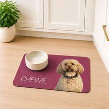 1PC Personalized Pet Food Mat, Custom Dog Or Cat Photo&Name Placemat,Feeding Mat, Cute New Puppy Gift,Pet Bowl Mat For Food & Water,Perfect Gift For Birthday, Anniversary, Valentine's Day, Christmas - Multicolor - View 6