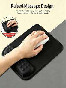 Large Ergonomic Wrist Rest Mouse Pad For Women, Memory Foam & Silicone Anti-Slip Wristband Mouse Mat - View 9