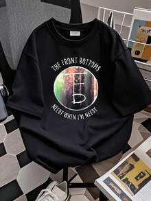 Women's T-Shirt With Print THE FRONT BOTTOMS Needy When I'm Needy T-Shirt Adult M Size Indie Folk Emo New Jersey - Black - View 2