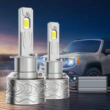 JINGMA 2pcs Ultra Bright LED Headlight Bulbs For Cars,  300000LM, 1000% BRIGHTNESS, 9570 CHIP Car Lighting Upgrade | Aluminum Body, 6500K, Bright CSP Chip New Upgraded Design LED Plug-N-Play Bulbs, Canbus Error-Free, Fit For Cars - H1 - 查看 7