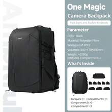 AMBITFUL OM-28 One Magic Camera Backpack 28L Capacity Outdoor Photography Waterproof Portable Bag Can Hold Camera, Flash, Tripod - View 14