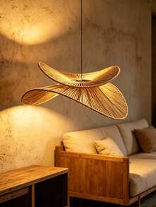 1pc Or 2pcs Handmade Woven Lampshade, Hot-Selling Lampshade, (Specific Size Is Marked On The Product Image, Based On Standard Size) Suitable For Home Lighting Decoration, Replacement Lampshade, - Semicircle - View 6