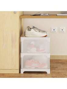 1pc Bedside Shoe Rack Waterproof Dust-Proof Shoe Storage Organizer Holds 2 Pairs Per Layer Easy Installation Bedroom Hallway Closet Entryway Space-Saving Shoe Holder Stand Compact Shoe Display Shelf Cabinet - View 7