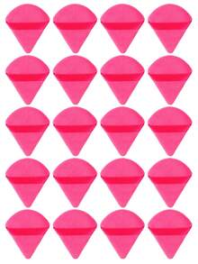 50/40/30/20PCS Multi-Color Makeup Sponge Puff Set Triangle & Teardrop Shaped Blenders, Reusable Cosmetic Sponges For All Makeup Types - Hot Pink - View 9