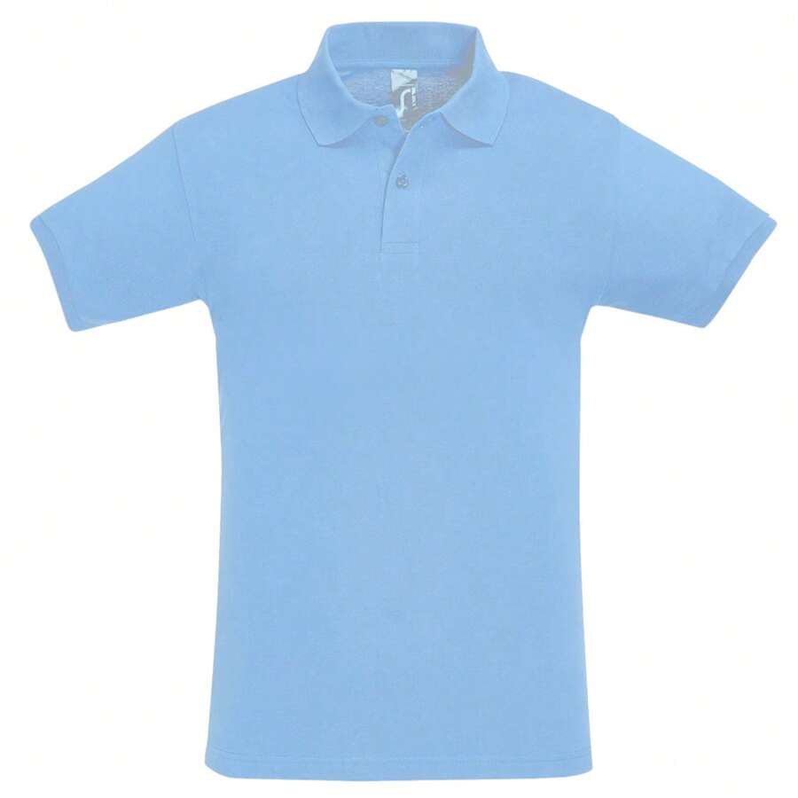 SOLS Mens Perfect Pique Short Sleeve Polo Shirt - Sky Blue - 查看 1