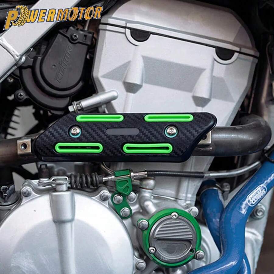 PowerMotor 通用摩托車排氣管隔熱防燙套,排氣消音管套筒,巡航摩托車改裝配件 - A - 查看 1