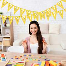 12/24/48pcs Game-Themed Question Mark Pennant Banners, Suitable For Birthday Parties And Themed Parties. Birthday Party Decorations Can Be Used For Indoor And Outdoor Decoration, Room Decoration, And Indoor And Outdoor Hanging Decor. - A - View 8