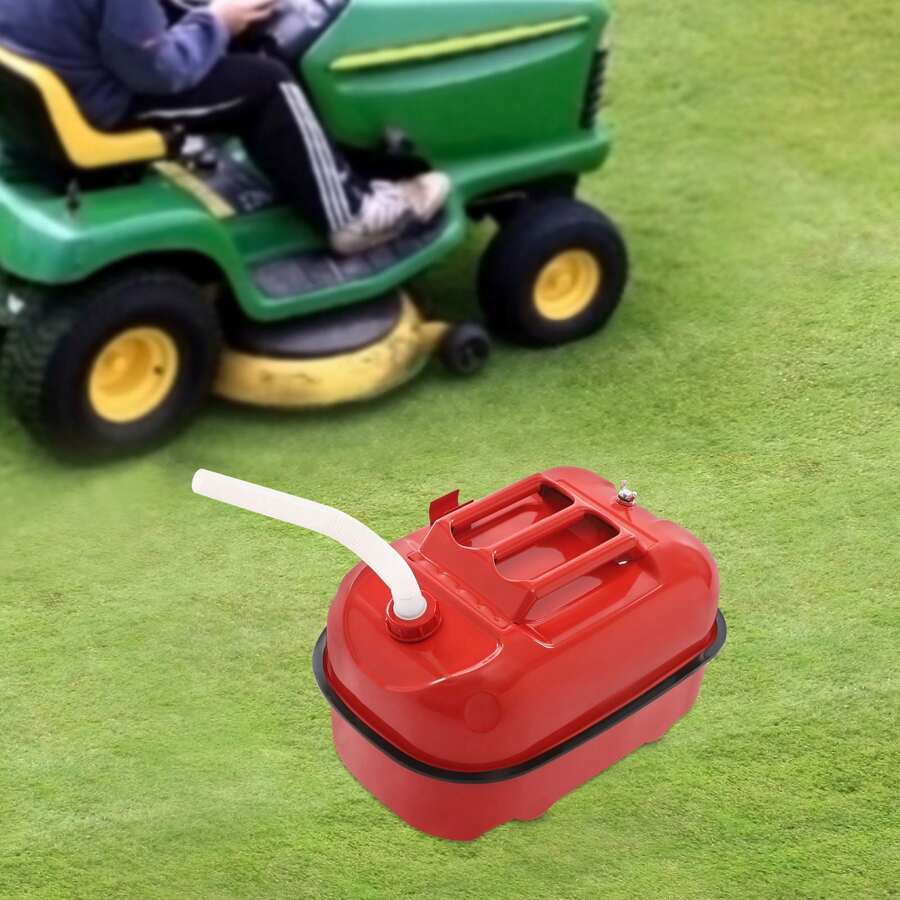 Red 4.4 Gallon Fuel Tank, Leak-Proof Portable Gas Can With Handle & Fueling Pipe, Anti-Tip Horizontal Fuel Container For Motorcycle, RV, Outboard Engine And Industrial Machinery - A - View 1
