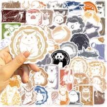 SCXXBSW 50pcs Cute Animal Postmark Stickers, Cool Cartoon Decorative Stickers, Classic Gift Decorations, Value Pack, Adorable Cartoon Stickers, Waterproof And Durable, Suitable For Phone Cases And Laptops. A Top Choice For Holiday Gifts. - Multicolor - View 11