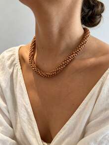 Monlansher New Women's Beaded Magnetic Clasp Fashion Choker Necklace, Personalized Casual Versatile Daily Wear - N0508 - Beaded Design - View 16