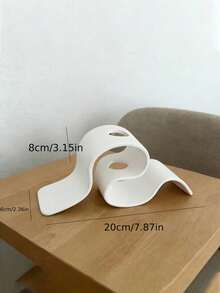 1pc Ribbon-Shaped Dried Flower Holder, Curved Vase Display Stand, Durable Plastic Floral Support Rack, Creative Desktop Floral Decoration, Home & Office Decor Accessory, Wedding Party Flower Display Stand, Modern Minimalist Dried Flower Ornament - Multicolor - View 4
