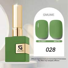 GMUME 28 橄欖綠 16ml 凝膠指甲油 秋季中性綠色 浸泡式 UV LED 凝膠指甲油 高顯色 長效亮面美甲美甲沙龍家用 - 橄欖綠 - 查看 12