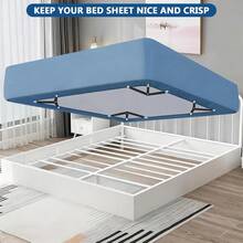 4/8 Pcs Adjustable Bed Sheet Fixer Duvet Cover Clips, Metal Anti-Slip Fastener For Sofa Cover Tablecloth Tent, Durable Easy Install Bed Sheet Holder, Home Bedroom Bedding Accessories, Ideal For Bed Comforter Bedding Bedroom Room Decor - Black - View 4