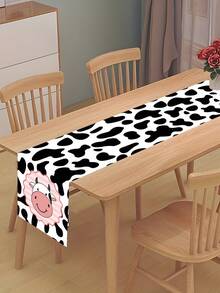 1 buah Taplak Meja Motif Sapi, 180x35cm, Taplak Meja Poliester dengan Pola Bintik Sapi, Cocok untuk Dekorasi Pesta Ulang Tahun Bertema Peternakan untuk Anak Laki-laki dan Perempuan, Perlengkapan Pesta Bayi - MultiWarna - View 8