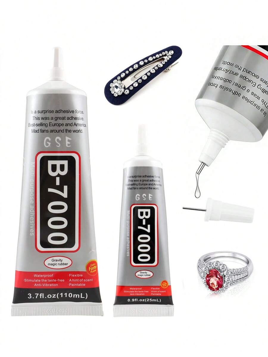 25/110ml B7000 珠寶膠，適用於珠寶修補、頭飾、配件水鑽鑲嵌、戒指吊墜黏著，手工DIY膠水 - B7000 - 查看 1