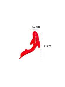 1/2pcs Exquisite Koi Fish Brooch Pin, High-End Minimalist Anti-Slip Lapel Pin For Suit, Casual Decoration For Backpack And Hat, Fashion Accessory, Suitable As Gift For Friends - Red - View 9