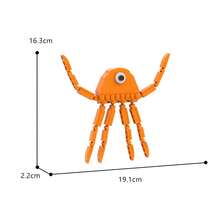 Orange Jellyfish Building Block Model, MOC Creative Set - DIY Desktop Ornament - Fun Toy - Christmas/Thanksgiving Gift (For Boyfriend/Girlfriend) - Multicolor - View 5