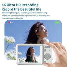 4K Recording 64MP Camera, AF Auto Focus, 16x Digital Zoom, 2.8-Inch HD Screen, Anti-Shake Beauty Vlog Camera, Built-In Fill Light, Suitable For Travel Bloggers - View 11