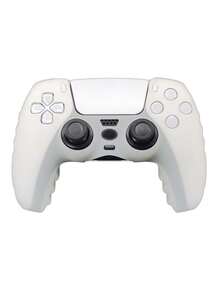 Compatible con PlayStation 5, Funda de silicona para mando de juego, Diseño antideslizante, antirrayaduras y antitranspirante que mejora la sensación de operación de juego, Diseño de apertura inferior grande que permite la carga directa con la base de carga, Accesorio de juego práctico - Humo y niebla - Ver 1