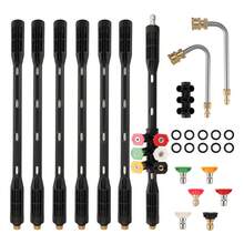 Pressure Washer Extension Wand - 9 Pack Gutter Cleaning Tools Extension Wand, Power Washer Replacement Lance With 5 Nozzle Tips, 1/4" Quick Connect, 4000PSI - A - View 10