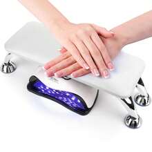 1pc Nail Hand Rest Pad, Suitable For Acrylic Nails, Ultra-Fine Fiber Leather Nail Hand Rest Pad, Soft Hand Pillow Foot Stool, With 4 Stainless Steel Support Frames, Thickened Sponge Nail Pillow, For Nail Artists - PU Nail Armrest - View 4