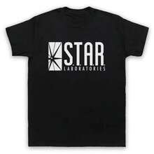 Unofficial FLASH STAR LABS LABORATORIES DC LOGO COMIC T-Shirt For Men And Women - 黑色 - 查看 1